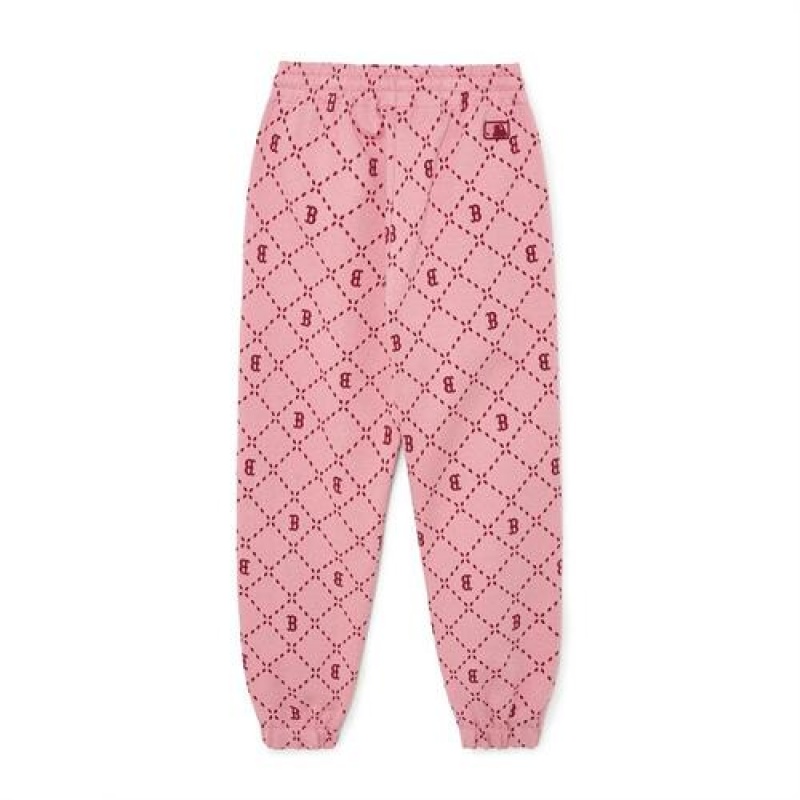 MLB Dia Monogram Jacquard Pants Bottoms Pink | Australia_MLB28078