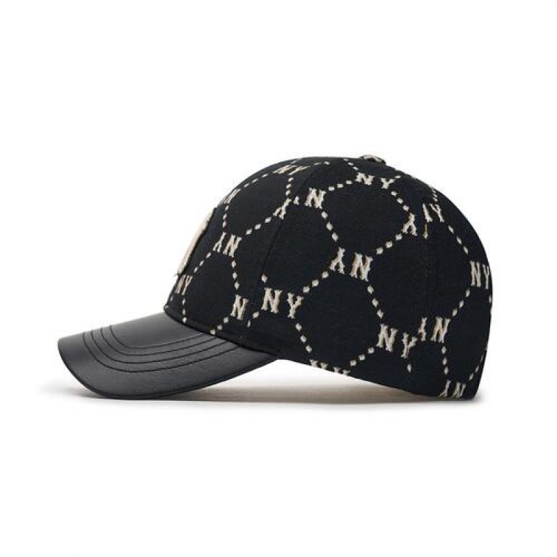 MLB Dia Monogram Jqd Cap Black | Australia_MLB85938