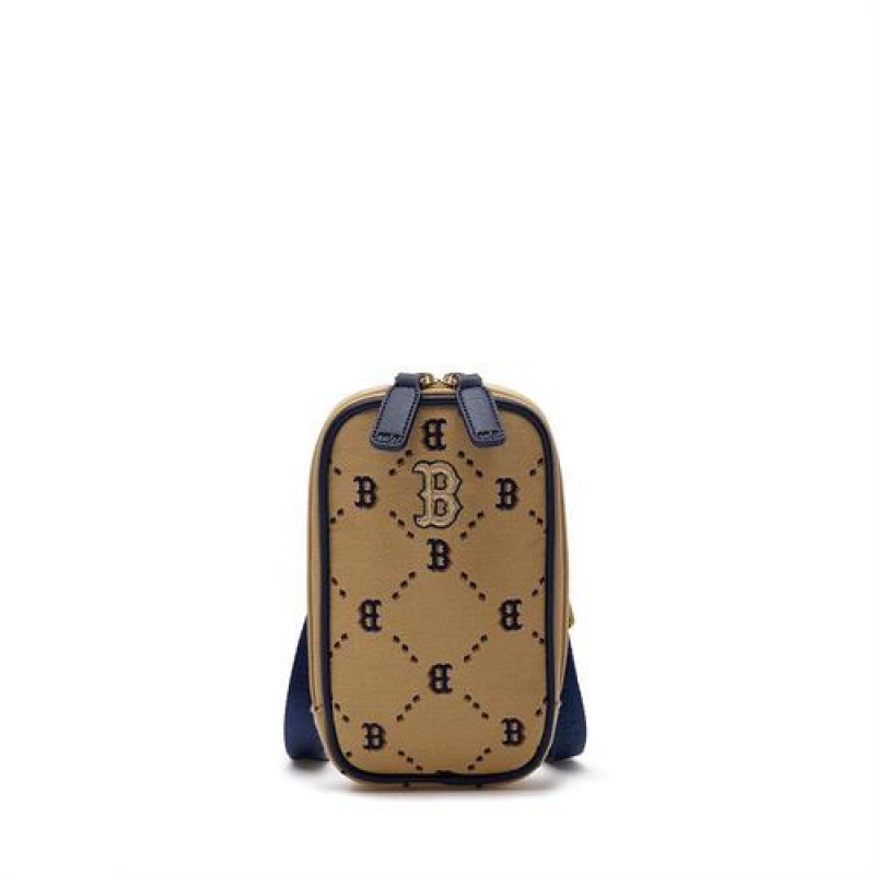 MLB Dia Monogram Mini Crossbag Accessories Beige | Australia_MLB48709