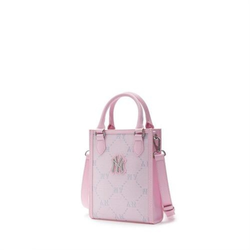 MLB Dia Monogram Mini Totebag Accessories Pink | Australia_MLB39485