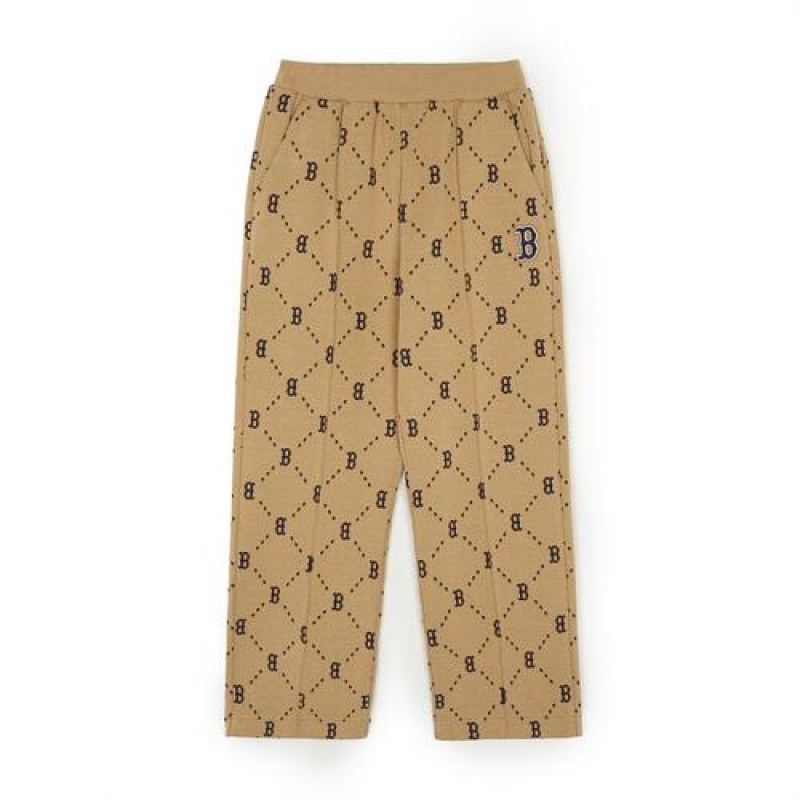 MLB Dia Monogram Pants Bottoms Beige | Australia_MLB45353