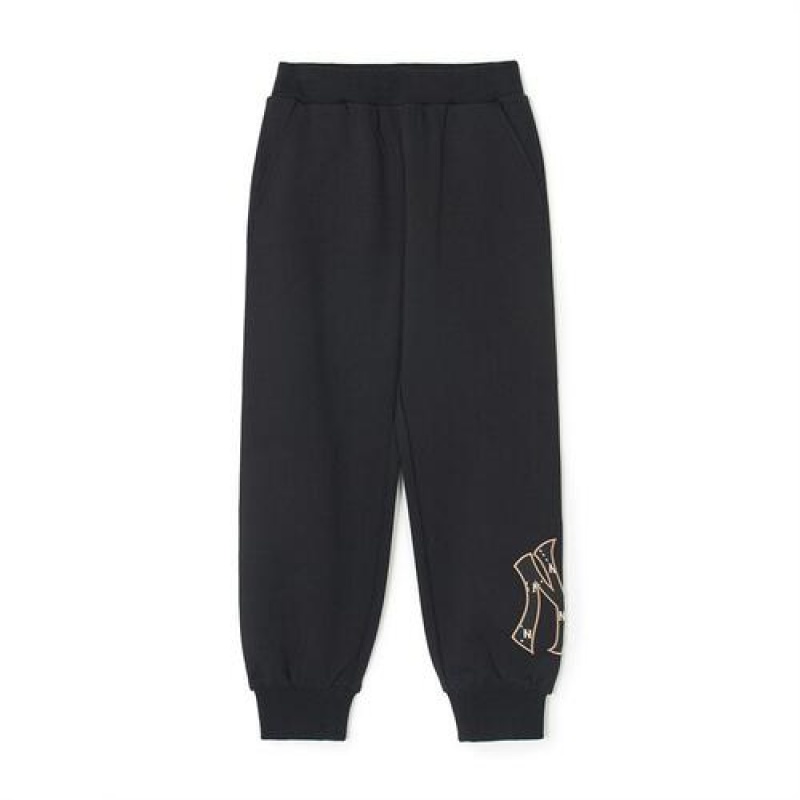 MLB Dia Monogram Pants Bottoms Black | Australia_MLB18905