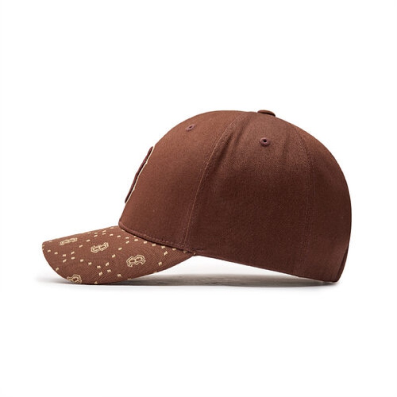 MLB Dia Monogram Point Sturctured Baseball Caps Brown | Australia_MLB26847