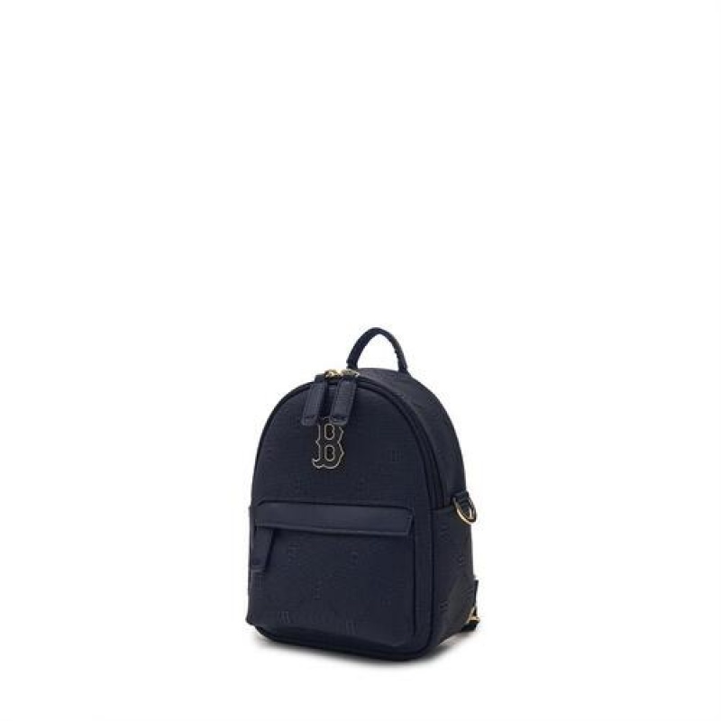 MLB Dia Monogram Pu Mini Backpack Accessories Black | Australia_MLB25348