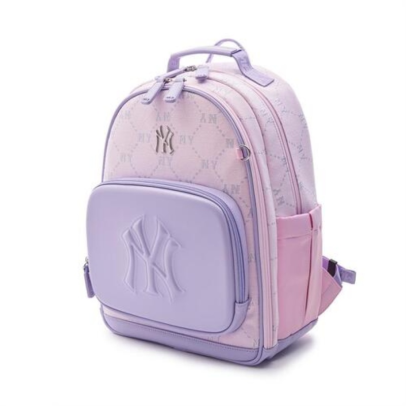 MLB Dia Monogram School Bag Accessories Purple | Australia_MLB71961