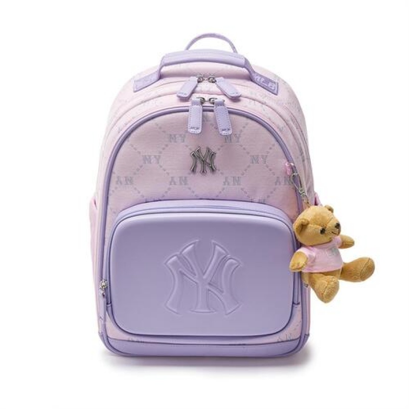 MLB Dia Monogram School Bag Accessories Purple | Australia_MLB71961