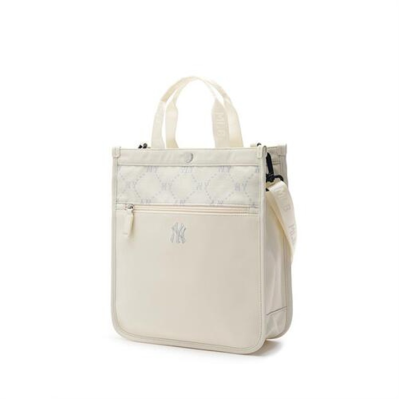 MLB Dia Monogram School Sub Bag Accessories White | Australia_MLB78699