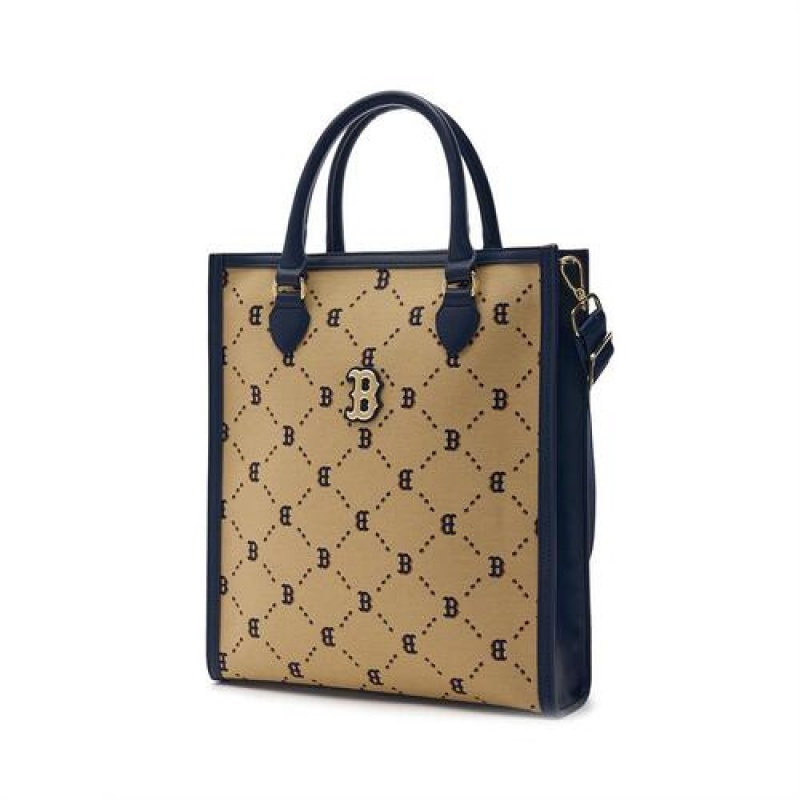 MLB Dia Monogram Totebag Accessories Beige | Australia_MLB82061