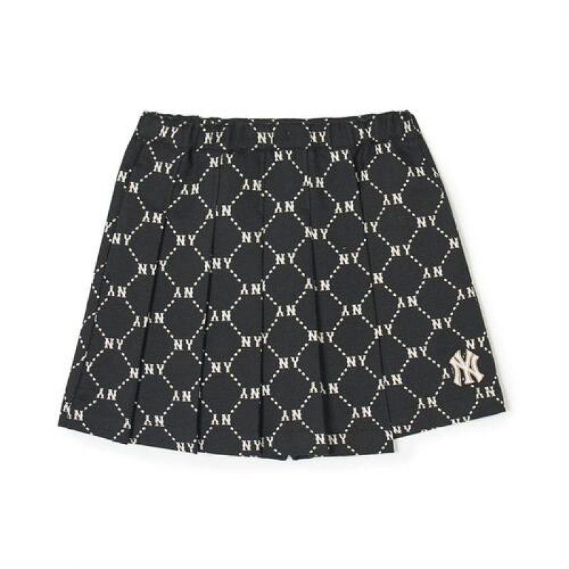 MLB Dia Monogram Woven Skort Bottoms Black | Australia_MLB88296