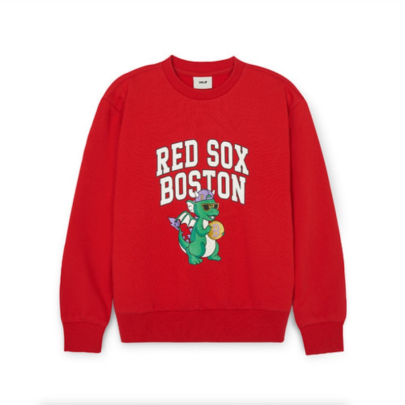 MLB Dragon Sweatshirt Tops Red | Australia_MLB17906