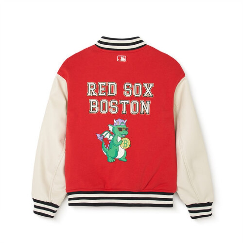 MLB Dragon Varsity Jumper Outerwear Red | Australia_MLB54751