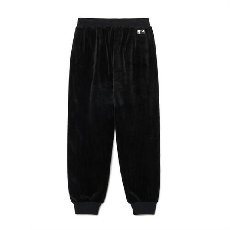 MLB Girl`s Basic Brushed Velour Sweatshirt Bottoms Black | Australia_MLB14558