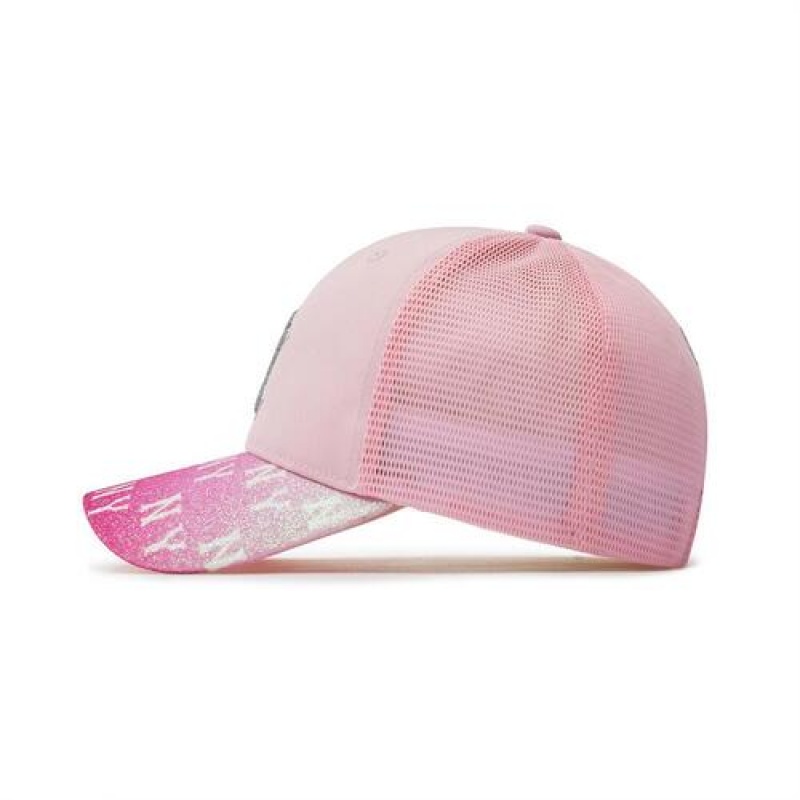 MLB Gradation Monogram Trucker Cap Pink | Australia_MLB70187