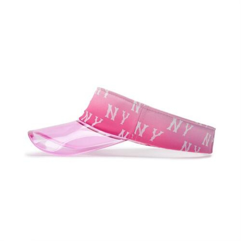 MLB Gradation Monogram Uv Sunvisor Cap Pink | Australia_MLB45569