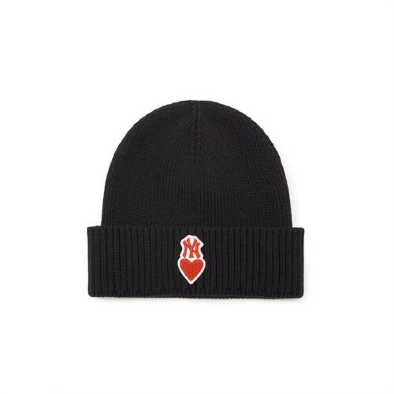 MLB Heart Beanie Cap Black | Australia_MLB80158