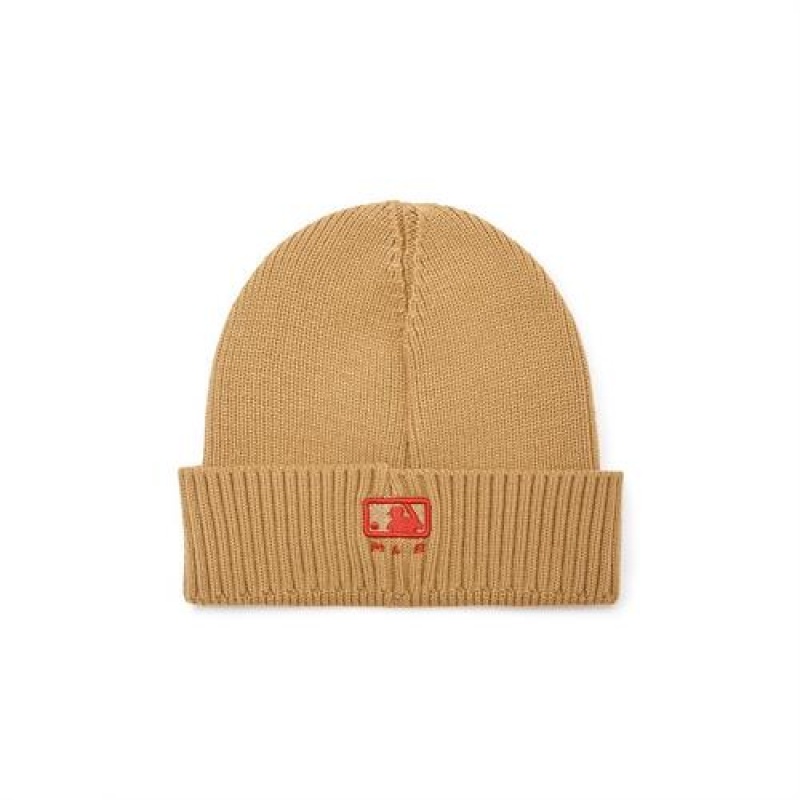 MLB Heart Beanie Cap Yellow | Australia_MLB22052