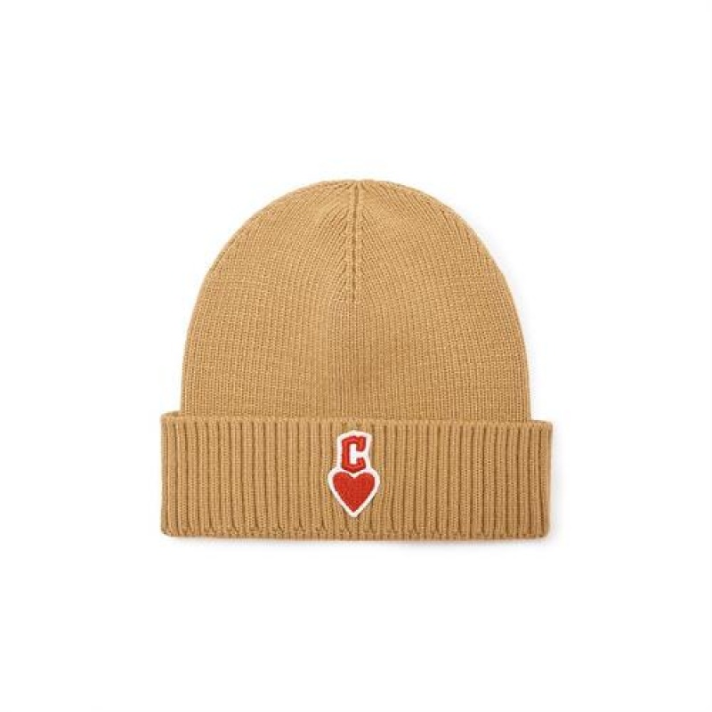 MLB Heart Beanie Cap Yellow | Australia_MLB22052