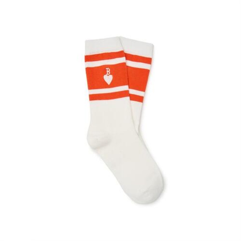 MLB Heart Skate Socks Accessories Orange | Australia_MLB84593