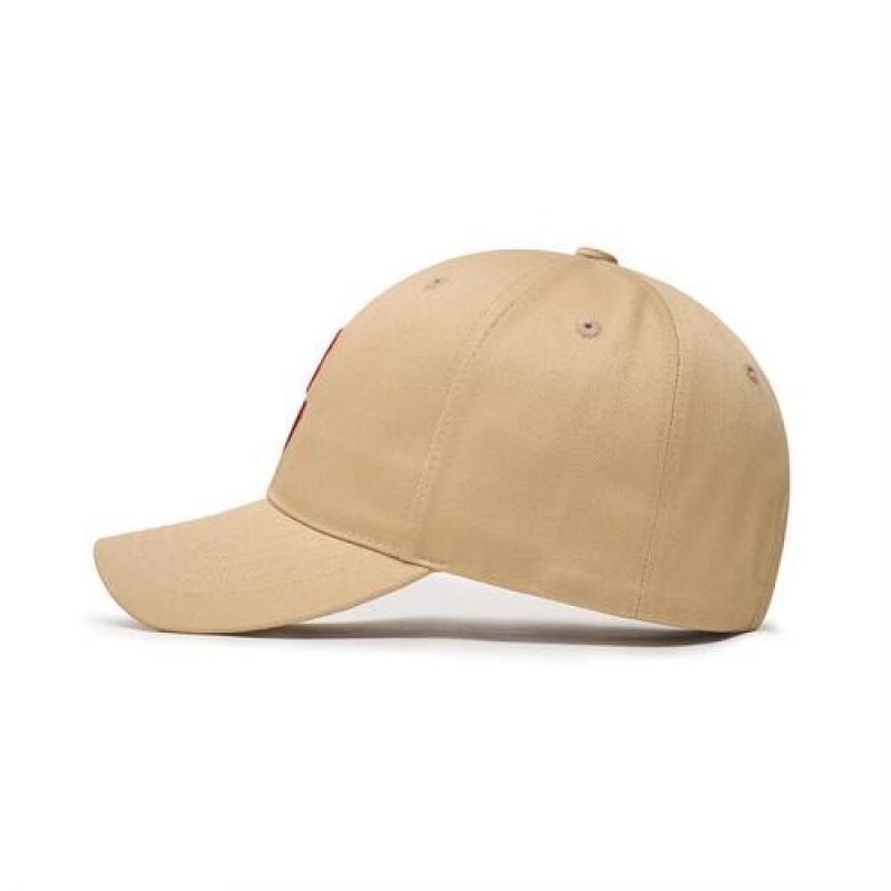 MLB Heart Structured Baseball Caps Beige | Australia_MLB46351