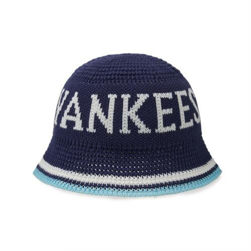 MLB Knit Crochet Dome Fit Hat Navy | Australia_MLB99353