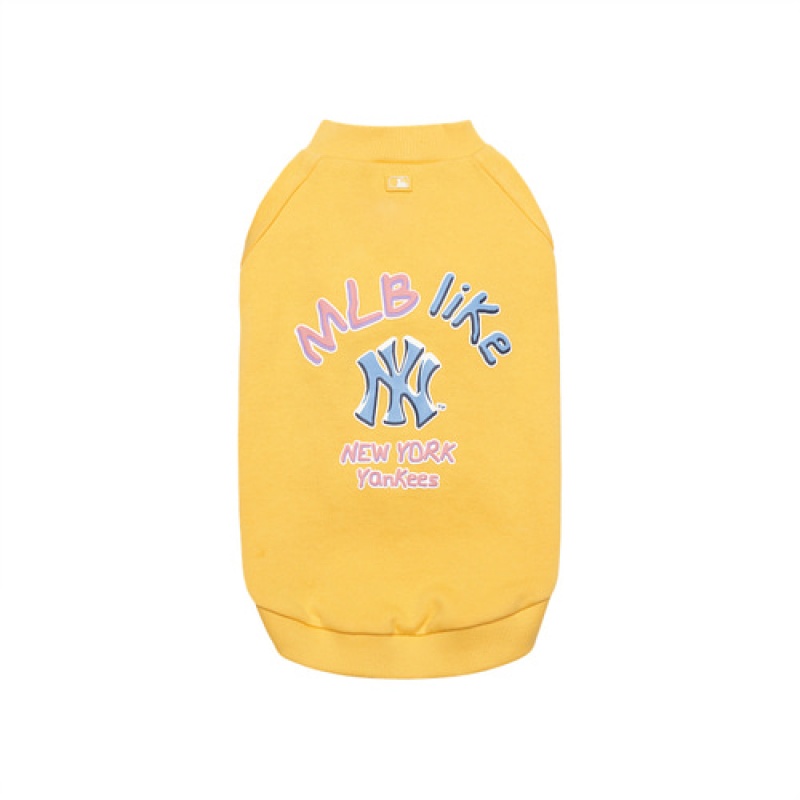 MLB Like Sweatshirt Pet Yellow | Australia_MLB53627