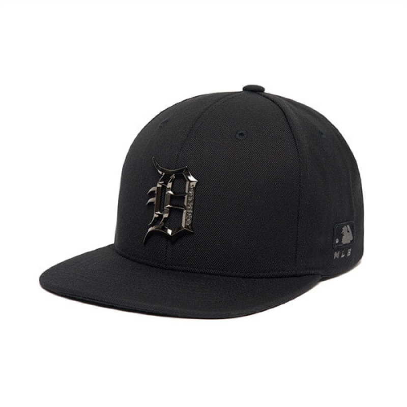 MLB Metal Logo Snapback Baseball Caps Black | Australia_MLB59377