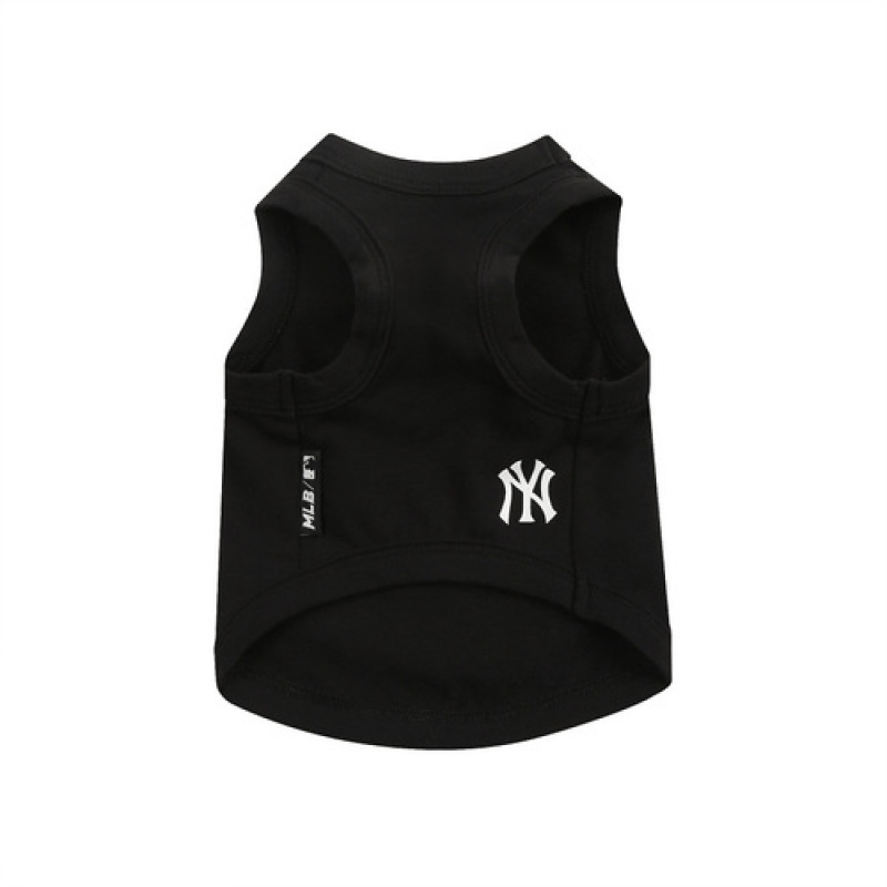 MLB Monogram Big Logo T Shirt Pet Black | Australia_MLB58329