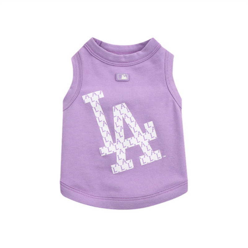 MLB Monogram Big Logo T Shirt Pet Purple | Australia_MLB35229