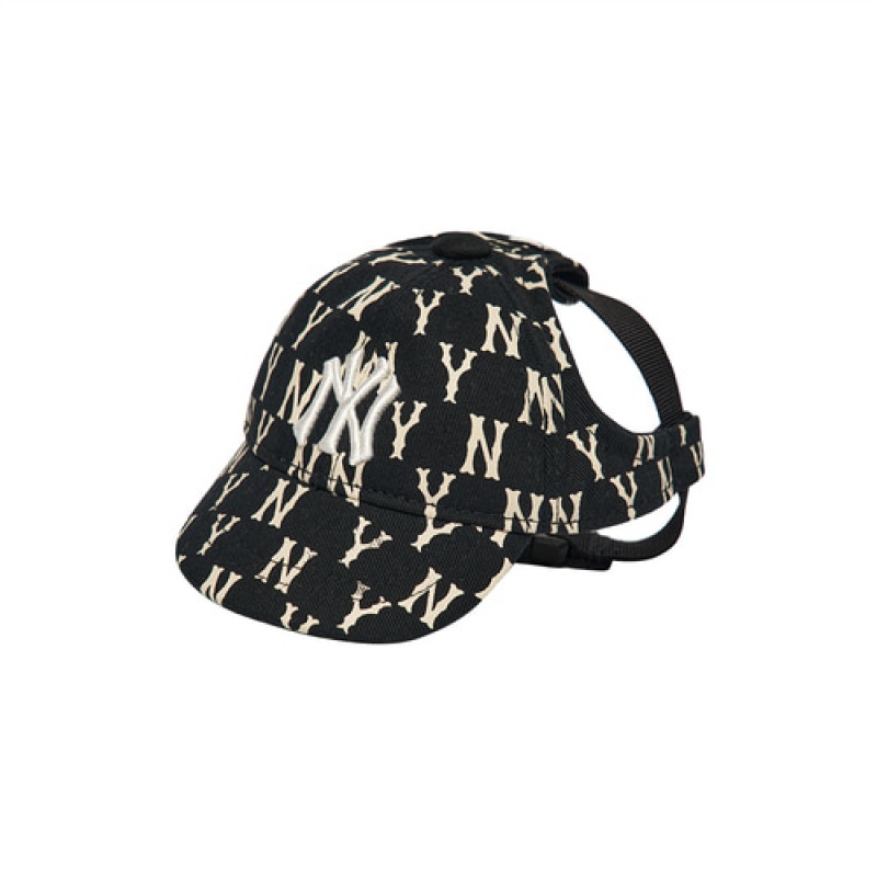 MLB Monogram Cap Pet Black | Australia_MLB31662