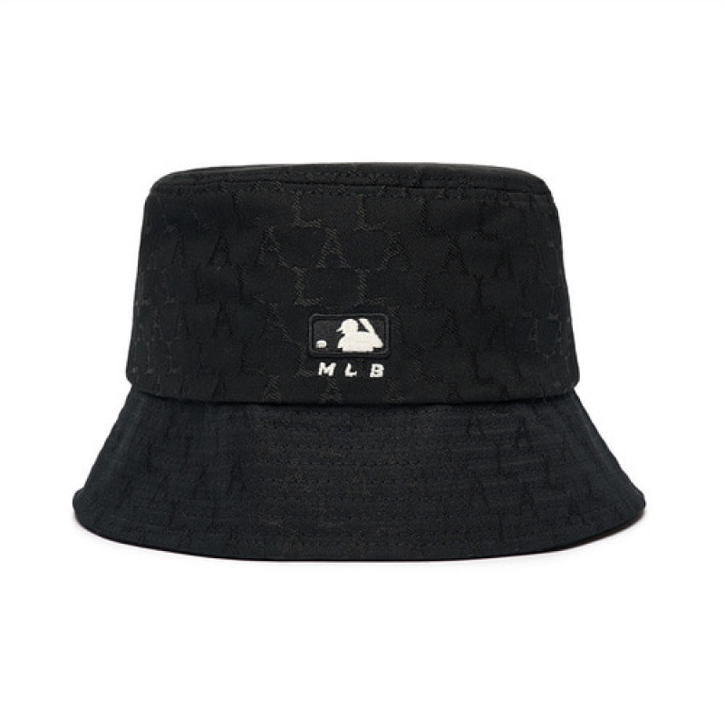 MLB Monogram Classic Jacquard Hat Black | Australia_MLB13563