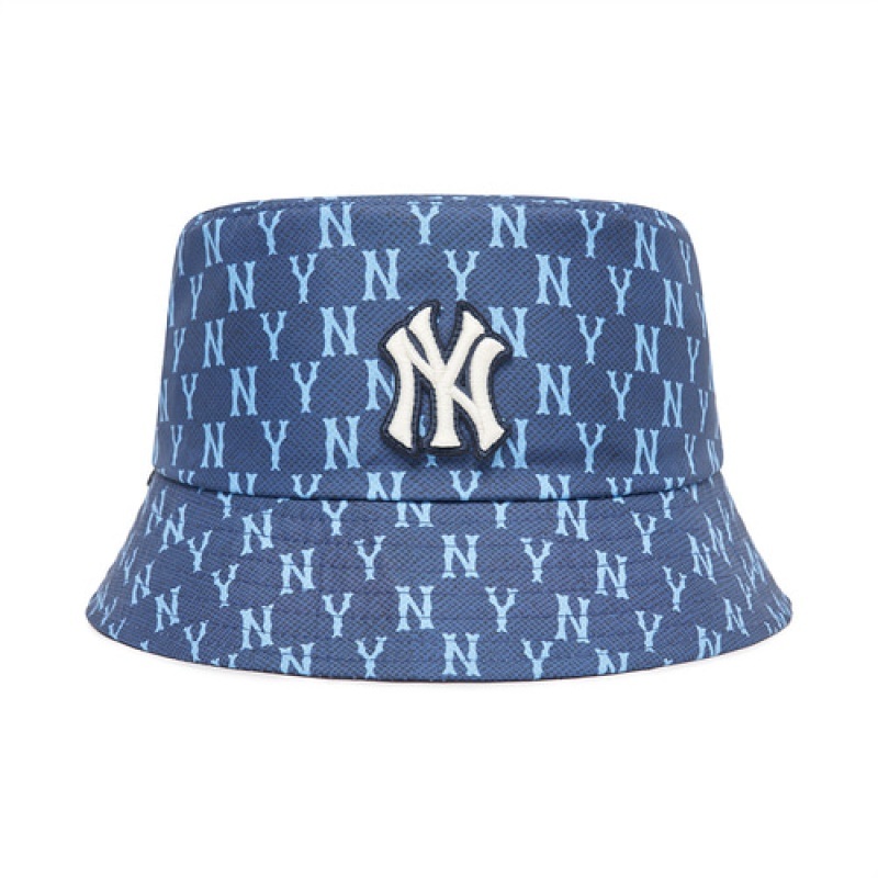 MLB Monogram Classic Reversible Hat Blue | Australia_MLB93824