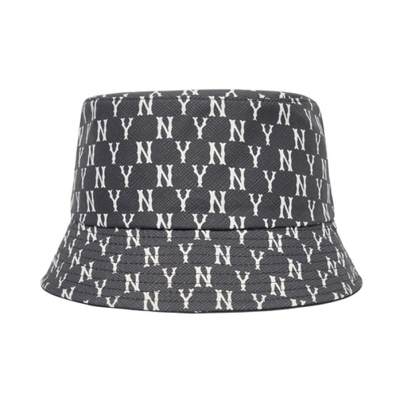 MLB Monogram Classic Reversible Hat Dark Grey | Australia_MLB43202