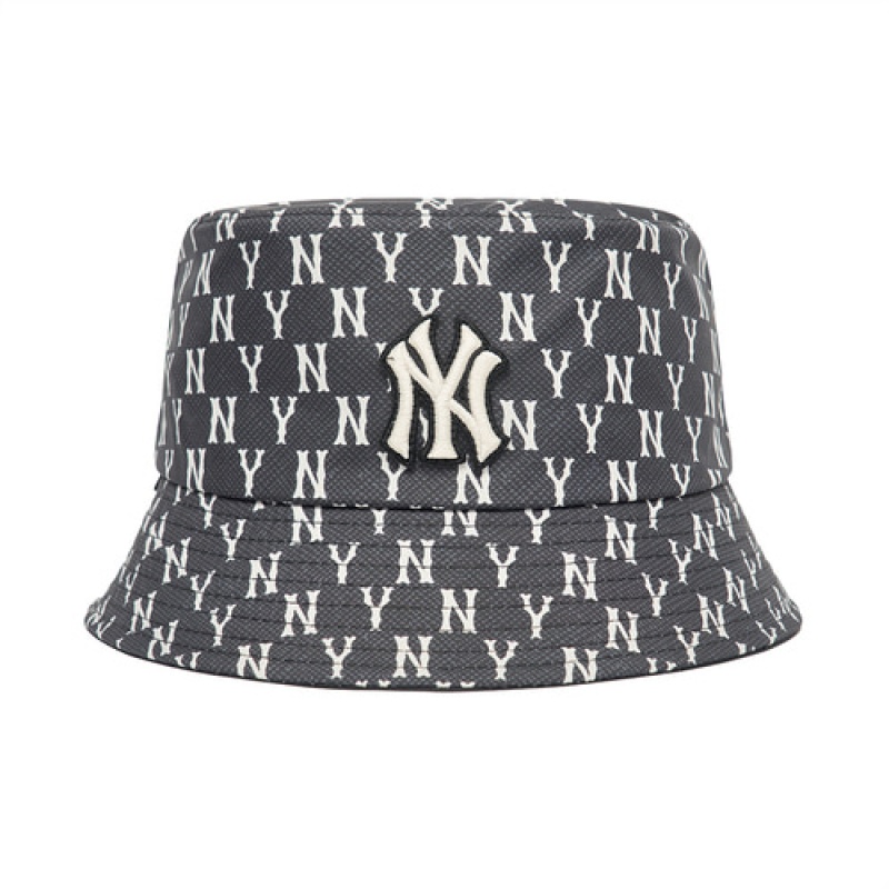 MLB Monogram Classic Reversible Hat Dark Grey | Australia_MLB43202