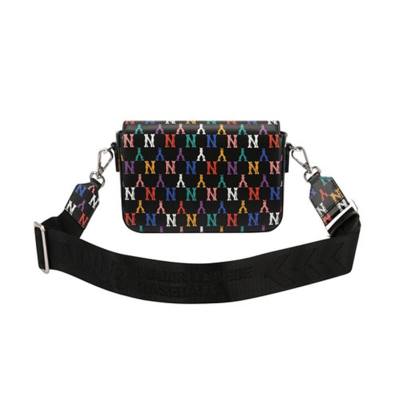 MLB Monogram Rainbow Crossbody Bags Multicolor / Black | Australia_MLB62056