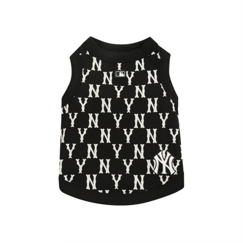 MLB Monogram T Shirt Pet Black | Australia_MLB35371