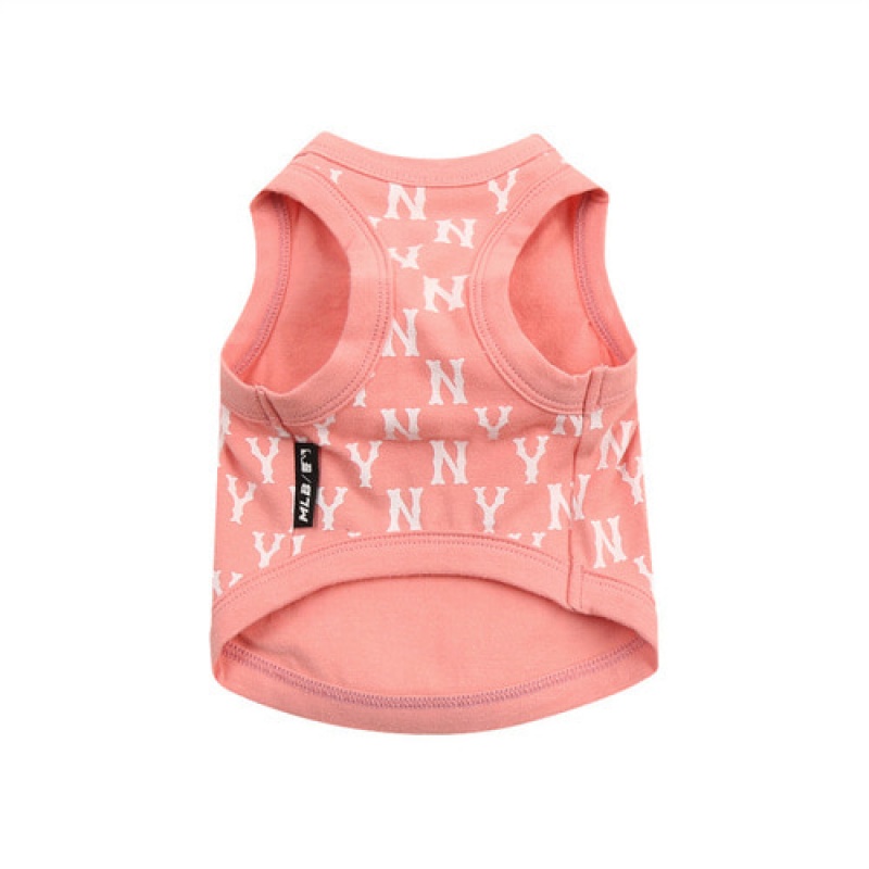 MLB Monogram T Shirt Pet Pink | Australia_MLB28100