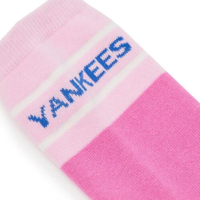 MLB Monotive Girl`s Skate Socks Accessories Pink | Australia_MLB87476