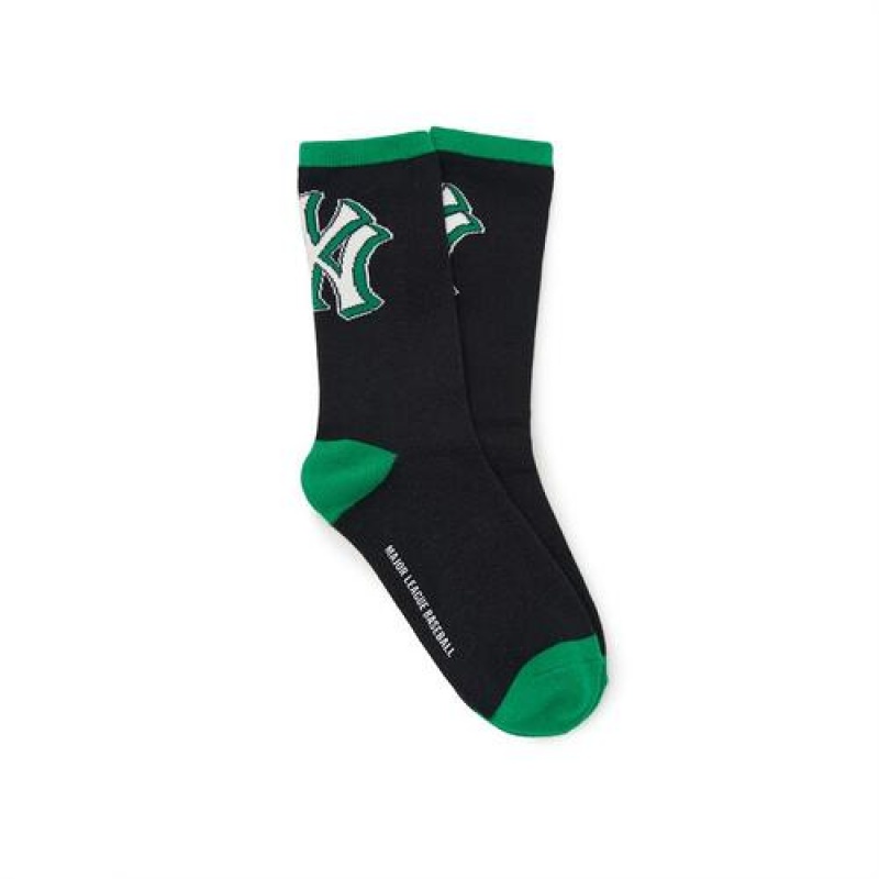 MLB Monotive Skate Socks Accessories Green | Australia_MLB41349