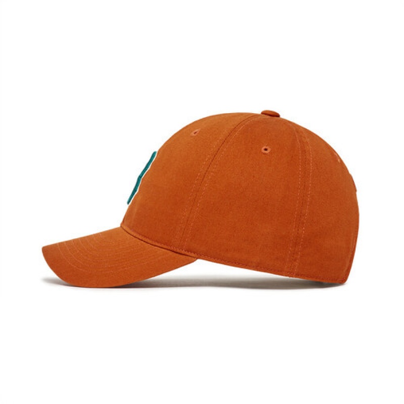 MLB N Cover Fit Slider Baseball Caps Orange | Australia_MLB92118