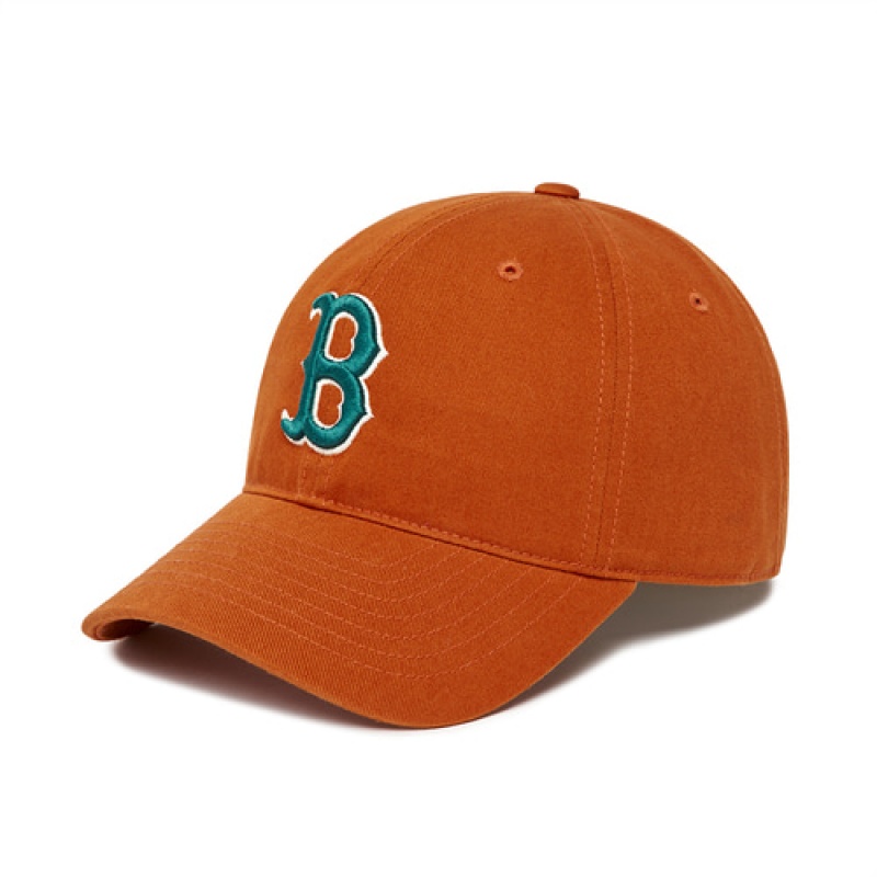 MLB N Cover Fit Slider Baseball Caps Orange | Australia_MLB92118