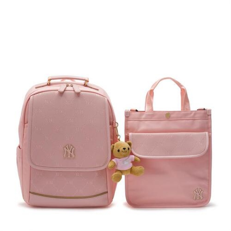 MLB New Dia Monogram School Bag Accessories Pink | Australia_MLB87113