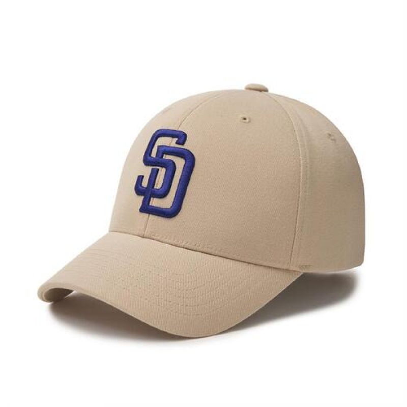 MLB New Fit Structured Baseball Caps Beige | Australia_MLB94148