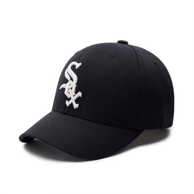 MLB New Fit Structured Baseball Caps Black | Australia_MLB90477