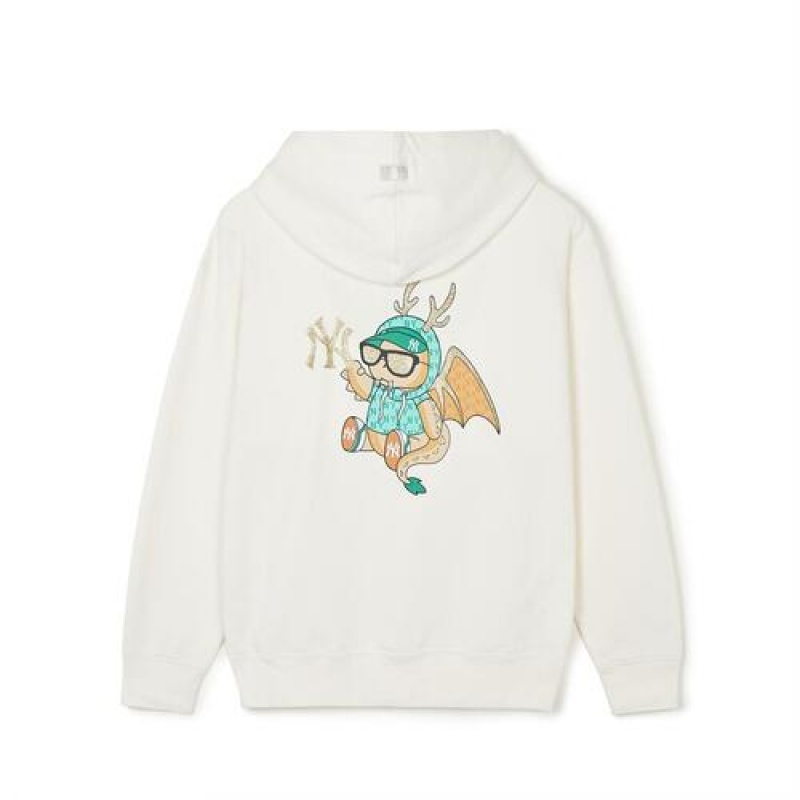 MLB New Year Dragon Overfit Hoodie White | Australia_MLB32335