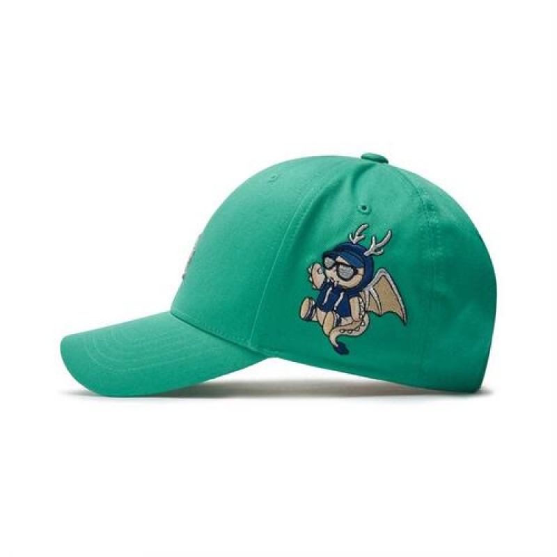 MLB New Year Dragon Structured Baseball Caps Green | Australia_MLB56344