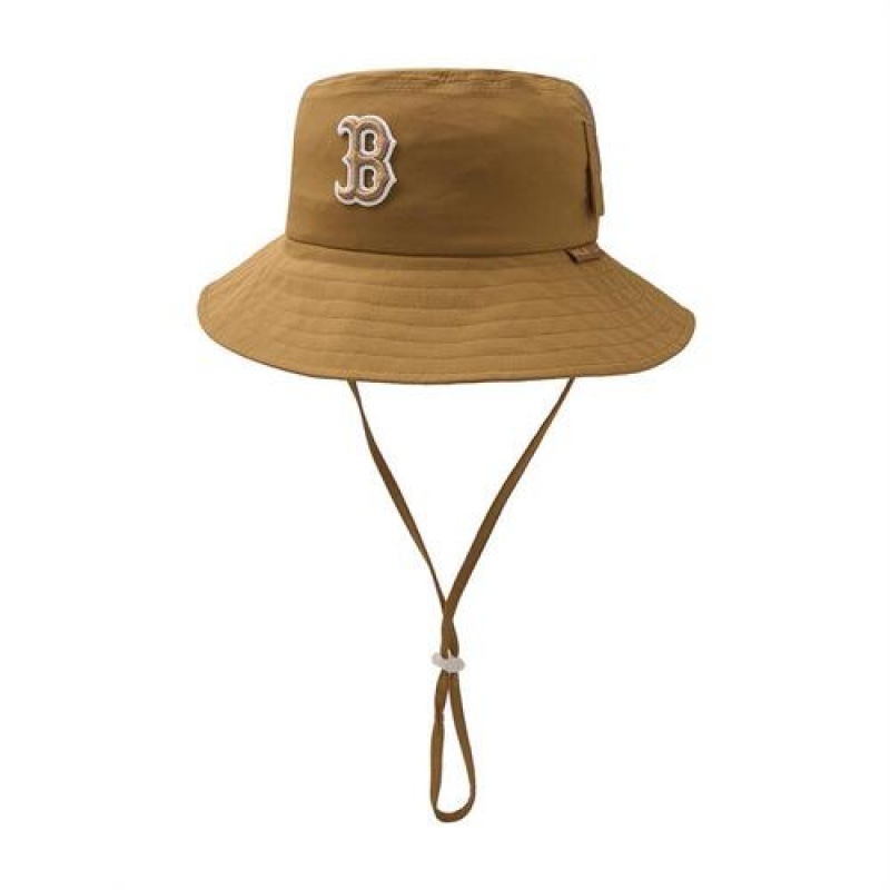 MLB Outdoor Wide Bucket Cap Beige | Australia_MLB56466