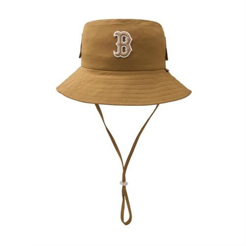 MLB Outdoor Wide Bucket Cap Beige | Australia_MLB56466