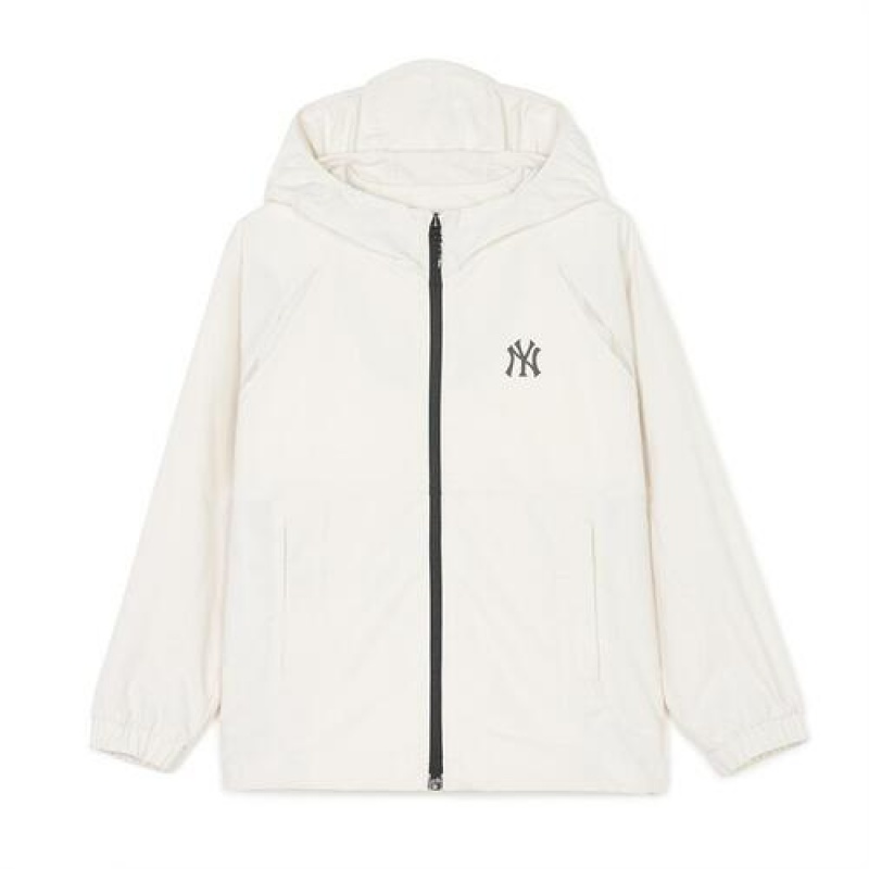 MLB Outdoor Windbreaker Outerwear White | Australia_MLB11949