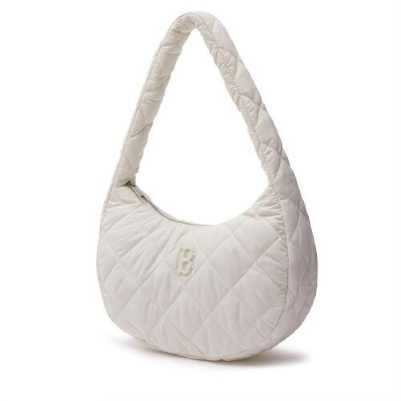 MLB Padding Quilted Hobo Bags White | Australia_MLB15348