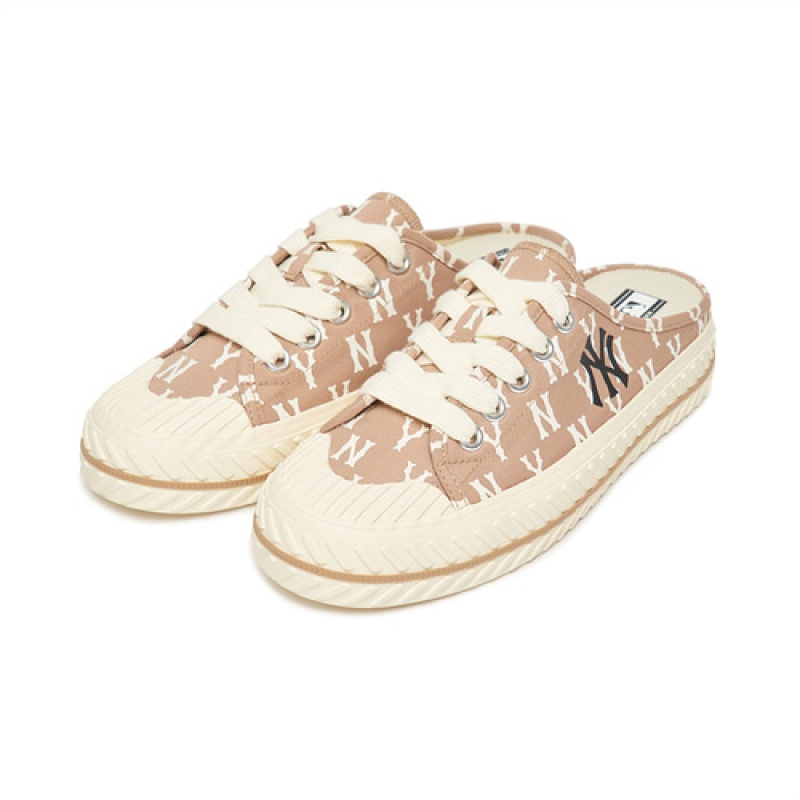 MLB Playball Mule Monogram Mules Beige | Australia_MLB24698